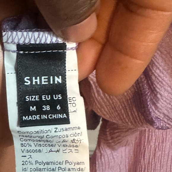 SHEIN Light Purple Button-Down Shirt - Picture 5 of 5